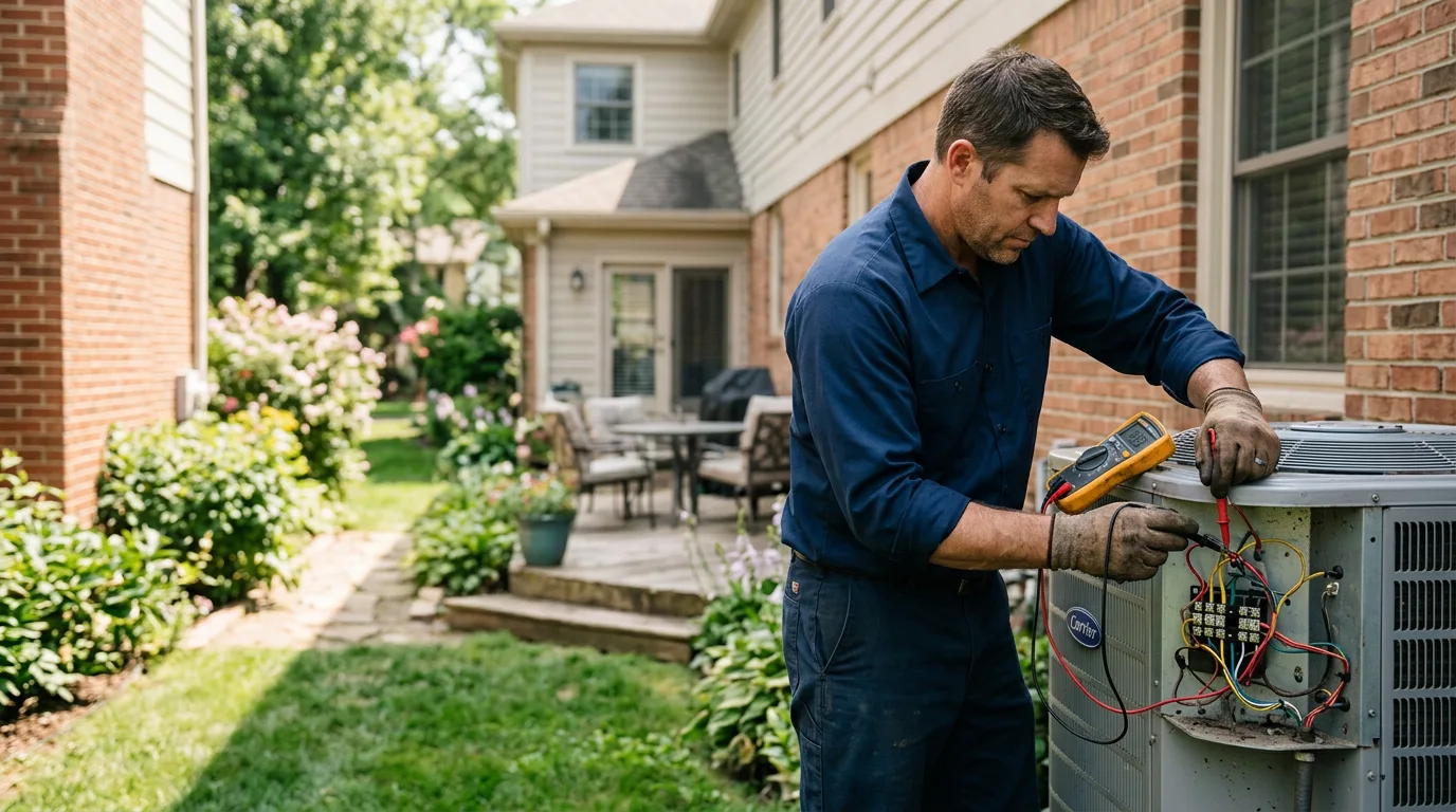 HVAC technician working near Zanesfield, OH